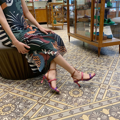 Arezzo拼色时装日常女凉鞋