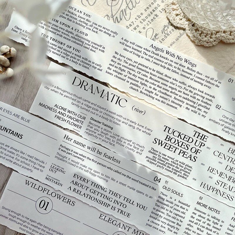 417 甜橙文创【小片段】PET无模切 5×100cm 手帐胶带分装