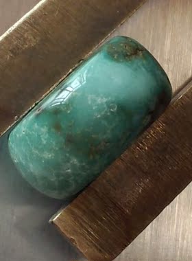 原矿绿松石算珠平安扣菜籽黄