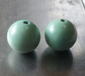 无优化 高瓷 已配对 原矿 圆珠 纯天然 一对 11mm 绿松石