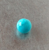 高瓷高蓝 蓝上蓝 原矿绿松石无优化 干净少铁线 圆珠 5mm