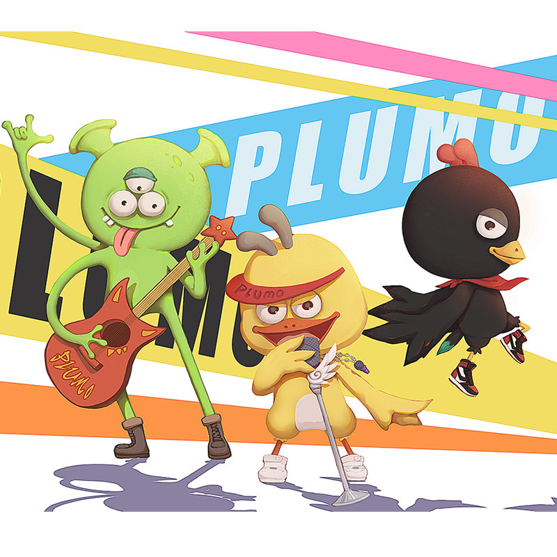 PLUMO皮洛姆原创嘴巴会动萌可爱包包少女儿童 原创小怪兽动漫周边