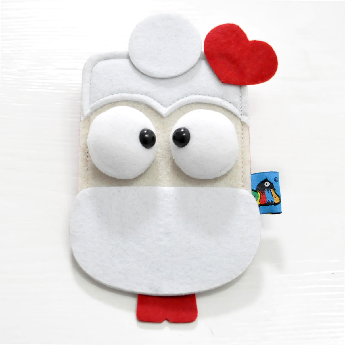 plumo萌可爱卡通钥匙包抽拉式毛毡 恋爱桃花许愿创意礼品 月老