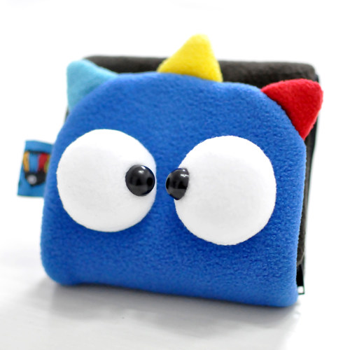 plumo钱包毛绒日韩创意情侣蓝色