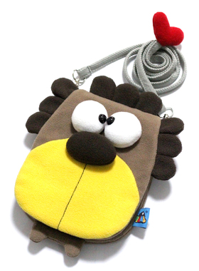 PLUMO皮洛姆三星苹果iPhoneplus斜挎零钱手机包毛绒可爱卡通挎包