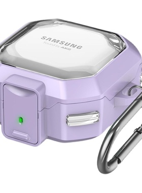 新款机甲风适用于三星galaxybuds2Pro保护壳四角气囊防摔buds Pro全包耳机防摔无线budslive耳机壳锁扣透明