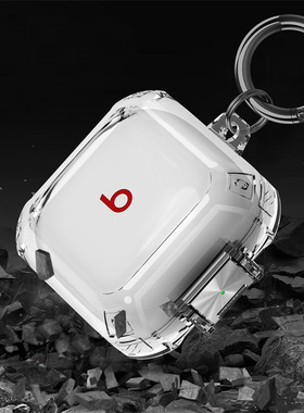 适用魔音Beats Fit Pro耳机保护套 新款beats魔音耳机防摔保护壳透明开关锁扣软壳防尘硅胶保护套BeatsFitPro