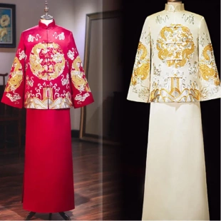男秀禾服盘锦绣中式结婚2026新款古装新郎喜服复古夏季礼服龙凤褂