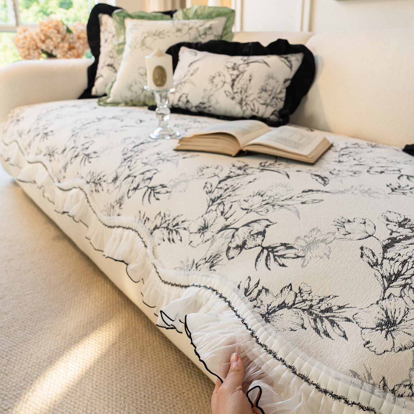 四季通用沙发垫法式高级感四季通用盖布巾固定防滑异形直排坐垫子,居家布艺,沙发垫,淘宝优惠券,粉丝福利购,淘宝优惠卷