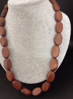 中古vintage 意大利回流天然木制项链 033#