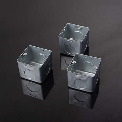 86型暗装线盒开关盒铁线盒KBG管灯头盒通底盒金属一体成型拉伸盒