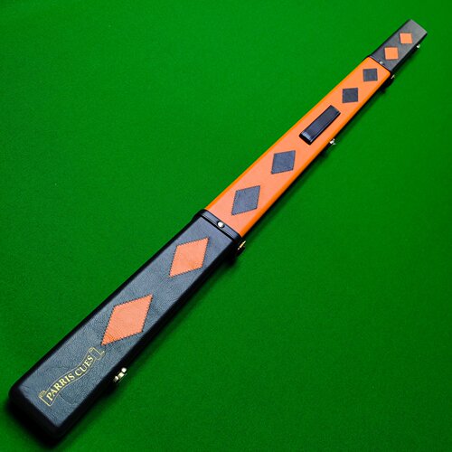 金牌台球 英国John Parris Ultimate 橘色+黑色 纯皮  双槽 球盒