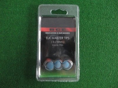 金牌台球英国进口ELK 鹿头 皮头 3粒单卡包装10mm 保真
