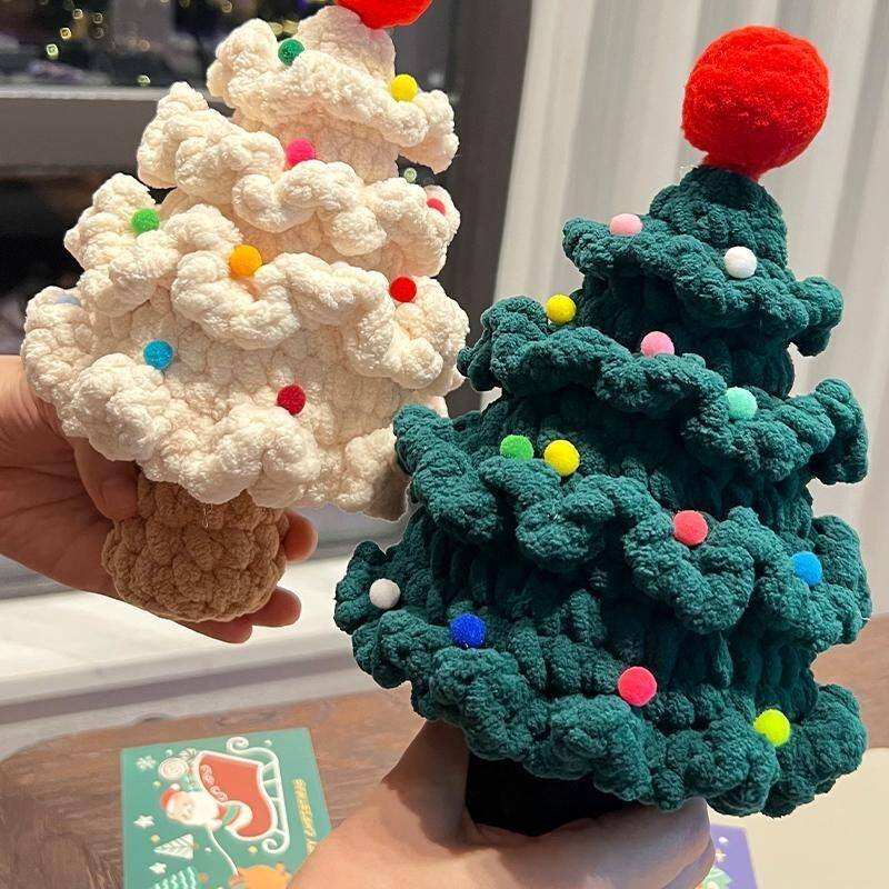 HANDMADE DIY WOVEN MATERIAL BAG CROCHET CHRISTMAS TREE WOOL HOMEMADE CREATIVE GIRLFRIEND CHRISTMAS CUSTOM GIFT