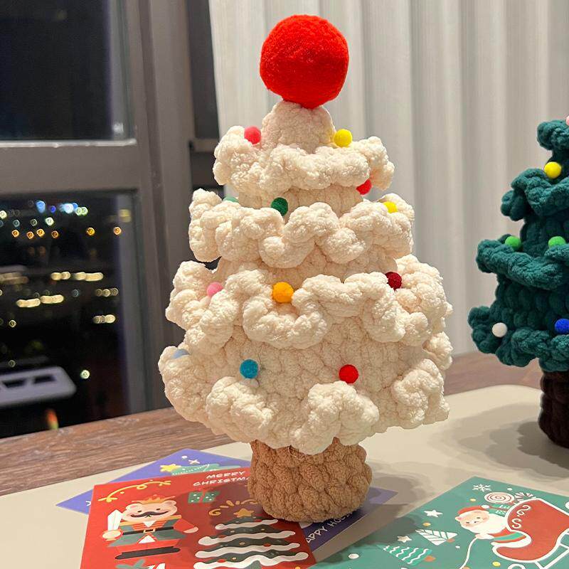 HANDMADE DIY WOVEN MATERIAL BAG CROCHET CHRISTMAS TREE WOOL HOMEMADE CREATIVE GIRLFRIEND CHRISTMAS CUSTOM GIFT