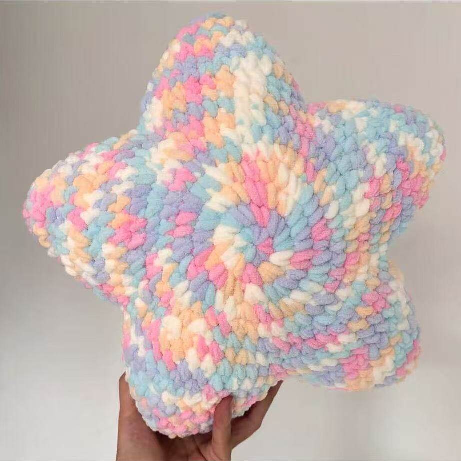 渐变星星抱枕冰条线玩偶