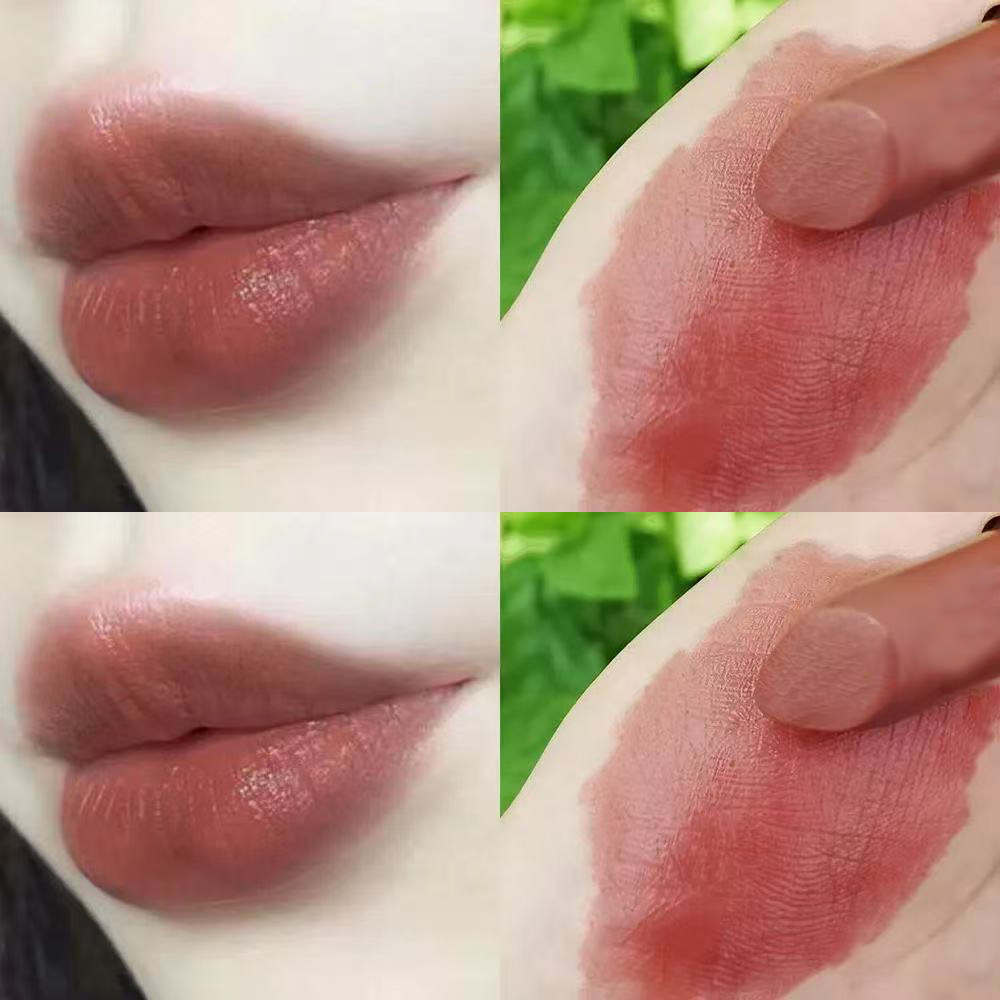 口红持久防水不易掉色不沾杯学生党淡妆素颜肉桂豆沙色深红色显白