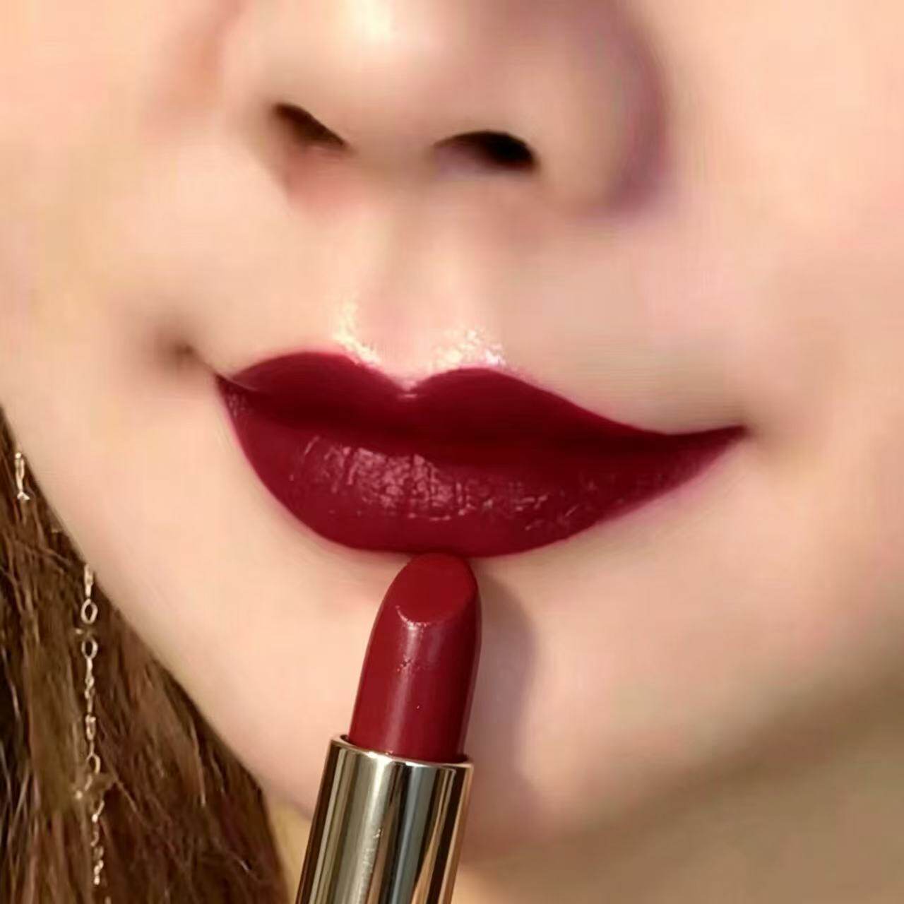 深红色口红女士显白持久防水不易掉色不易沾杯学生淡妆素颜豆沙色