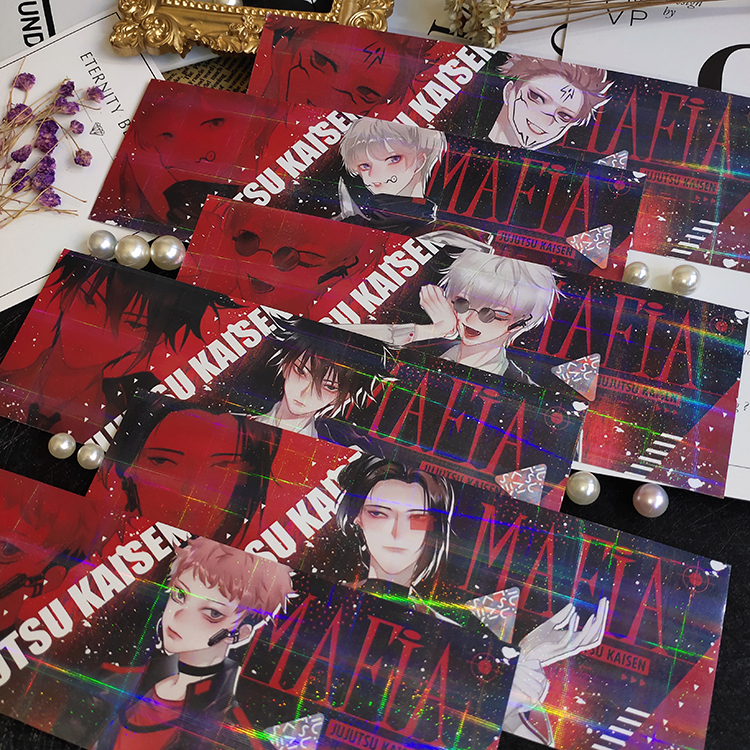 咒术回战镭射票五条悟挂件明信片