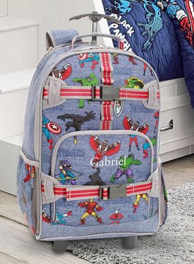 美国采购现货Pottery barn kids男女小学生儿童拉杆书包减负背包