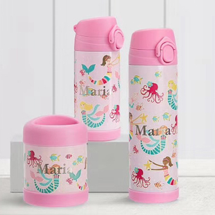 Pottery Kids小学生保温杯子不锈钢儿童保冷大容量吸管杯 Barn