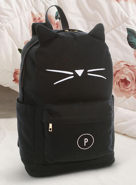 美国Pottery barn kids中小学生书包女童大容量高年级帆布双肩包