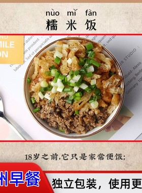 温州过路人糯米饭微波炉加热速食米饭猪肉糯米饭290克家乡的味道