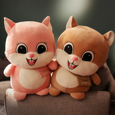 毛绒玩具豆丁大尾巴小松鼠儿童