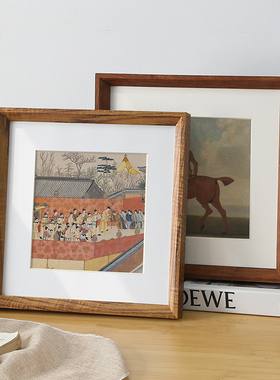 实木装裱画框正方形50cm刺绣十字钻石画裱框38国画定制33相框挂墙