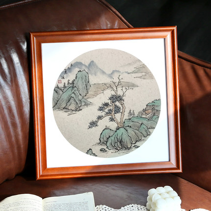 正方形实木画框装裱相框挂墙国画字画书法十字绣钻石50定制框架60