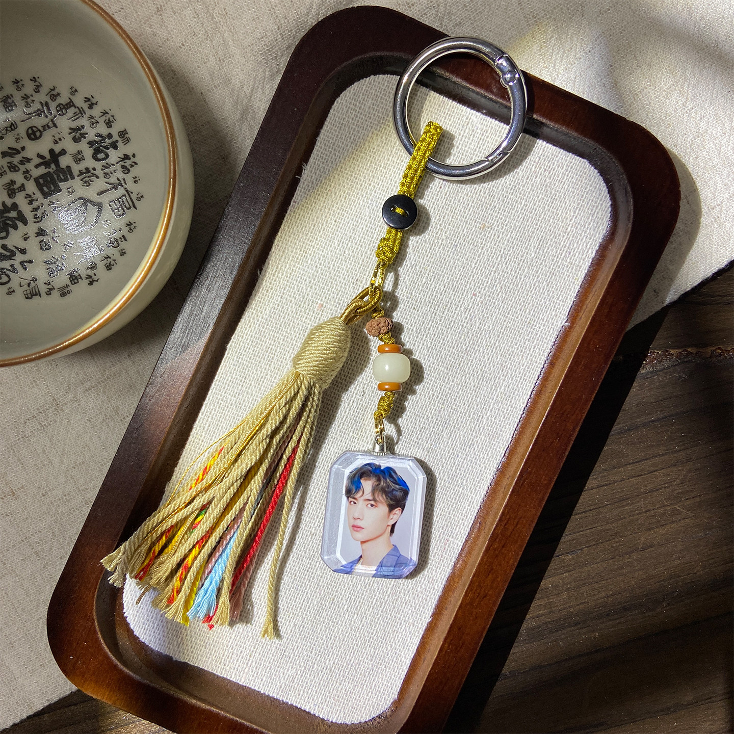 藏式流苏钥匙扣照片定制民族风