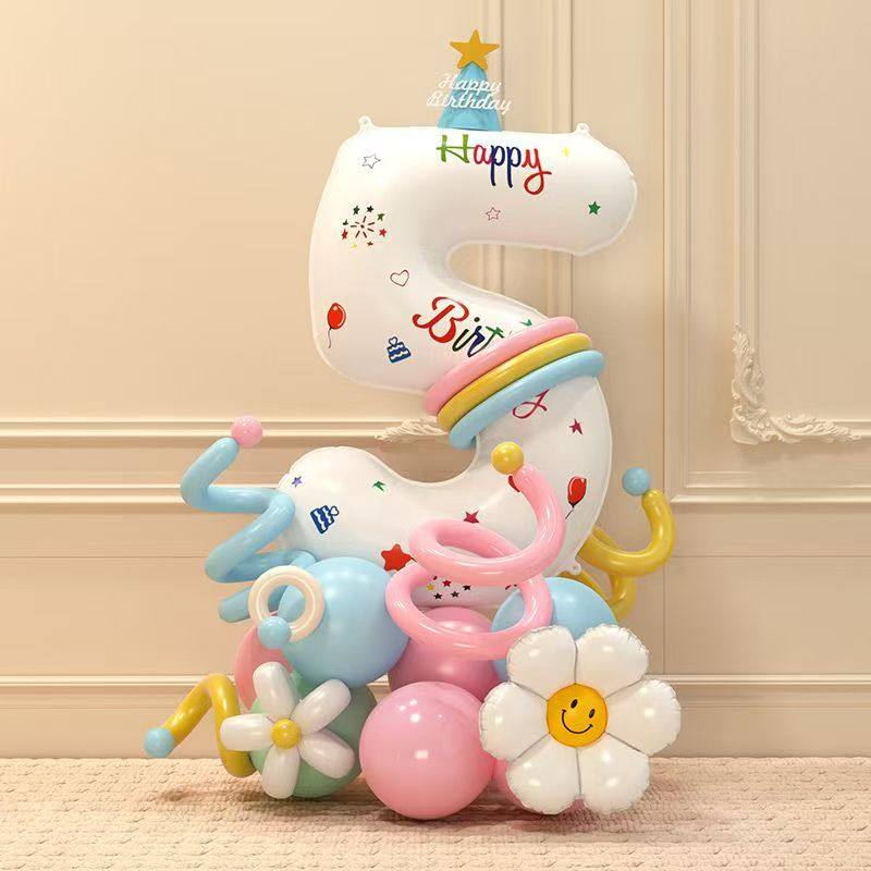 儿童宝宝2两周岁生日装饰场景布置派对背景墙32寸数字气球立柱,节庆用品/礼品,气球,淘宝优惠券,粉丝福利购,淘宝优惠卷