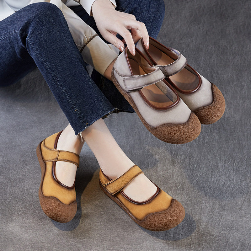 2025春季新款真皮女鞋软底软面舒适百搭复古牛皮豆豆鞋浅口单鞋女,女鞋,乐福鞋（豆豆鞋）,淘宝优惠券,粉丝福利购,淘宝优惠卷