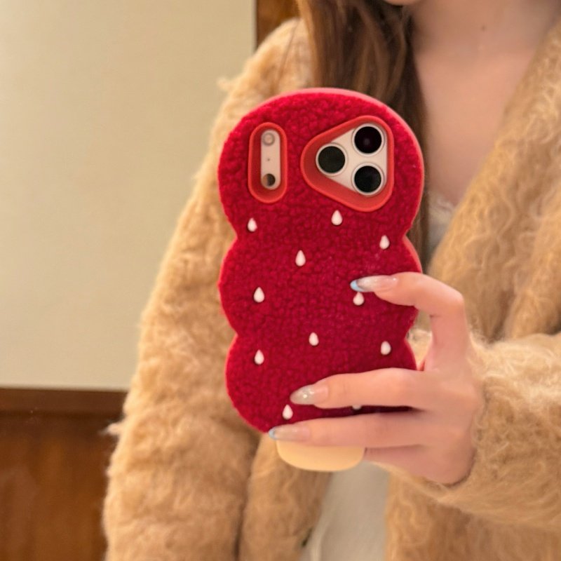 秋冬毛绒冰糖葫芦适用iphone17promax手机壳苹果17pro硅胶16promax全包15个性14创意13防摔15promax新17p网红,3C数码配件,手机保护套/壳,淘宝优惠券,粉丝福利购,淘宝优惠卷