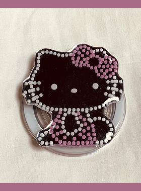 卡通HelloKittykt镜子magsafe磁吸气囊支架伸缩桌面懒人便携新款