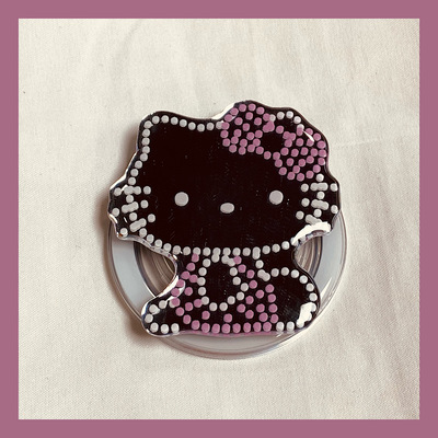 卡通HelloKittykt镜子magsafe磁吸气囊支架伸缩桌面懒人便携新款