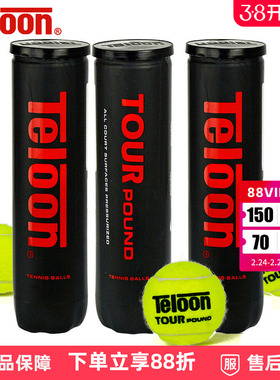 正品天龙网球Pound专业比赛用球Teloon成人训练罐装p4网球p3听装