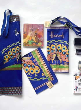 周A家Harrods孔雀大明王系列茶巾装饰画环保购物袋PVC防水围裙