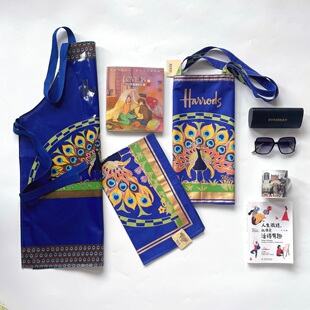 周A家Harrods孔雀大明王系列茶巾装饰画环保购物袋PVC防水围裙