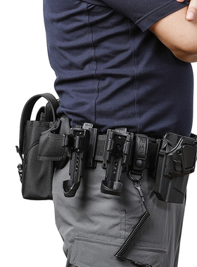 龙鳞甲快拔手电套多功能腰带旋转快拔侧开套装塑钢92枪套腰封套装