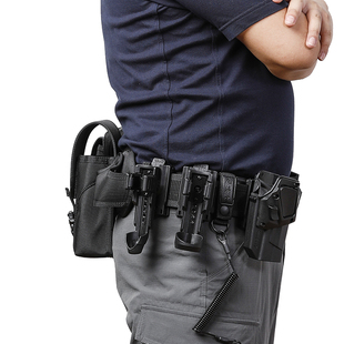 龙鳞甲快拔手电套多功能腰带旋转快拔侧开套装塑钢92枪套腰封套装
