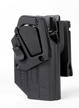 龙鳞甲新型通用64旋转抢套塑钢92快拔套战术枪套腰部77式腰快拔套