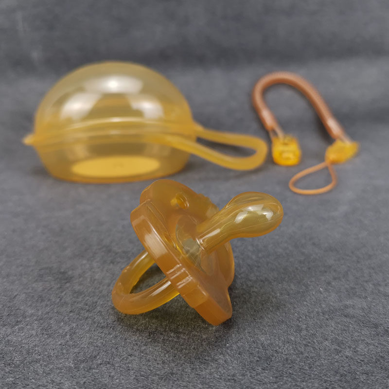 婴儿宝宝食品级全硅胶一体安抚奶嘴安睡拇指型扁头带防掉链收纳盒,婴童用品,奶嘴/安抚奶嘴,淘宝优惠券,粉丝福利购,淘宝优惠卷