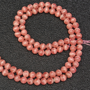 天然阿根廷红纹石散珠红纹石圆珠水晶半成品 DIY手链手串饰品材料