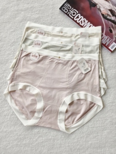 感情线品牌女士内裤 大版型大码高腰柔软轻氧棉收腹裤包臀三角裤