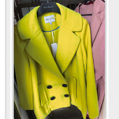 秋冬款 孤品尾货30羊毛呢外套 中长款 芥末黄