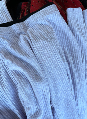 外单CID紫色阔腿直筒裤 高腰气质简约休闲高个子女生夏季实拍女