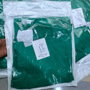 夏秋舒适铜氨丝绿色休闲裤子 高腰直筒阔腿高个子柔软亲肤实拍