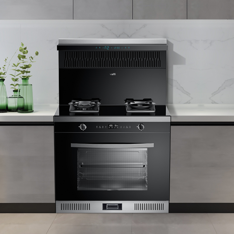 vatti/华帝py05蒸烤箱款一体侧吸油烟机燃气灶下排式