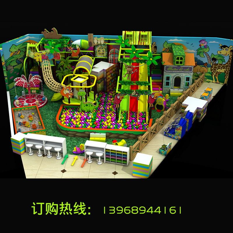 大小型淘氣堡兒童樂園室內游樂場設施商場超市大小型滑梯親子玩具